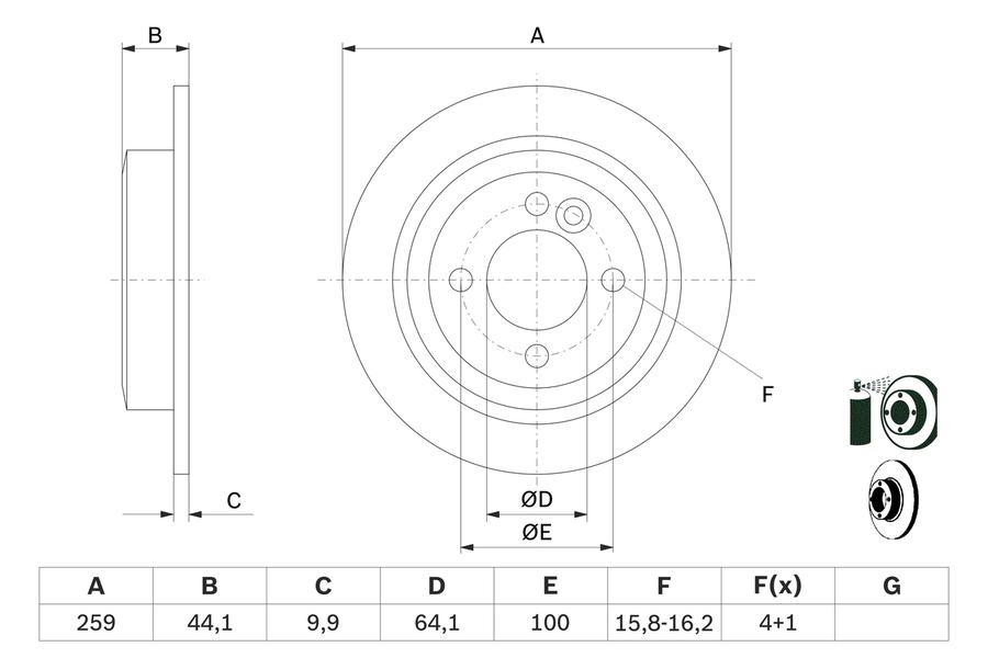 Bosch Rear Brake Disc