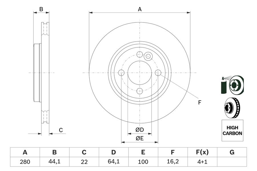 Bosch Front Brake Disc