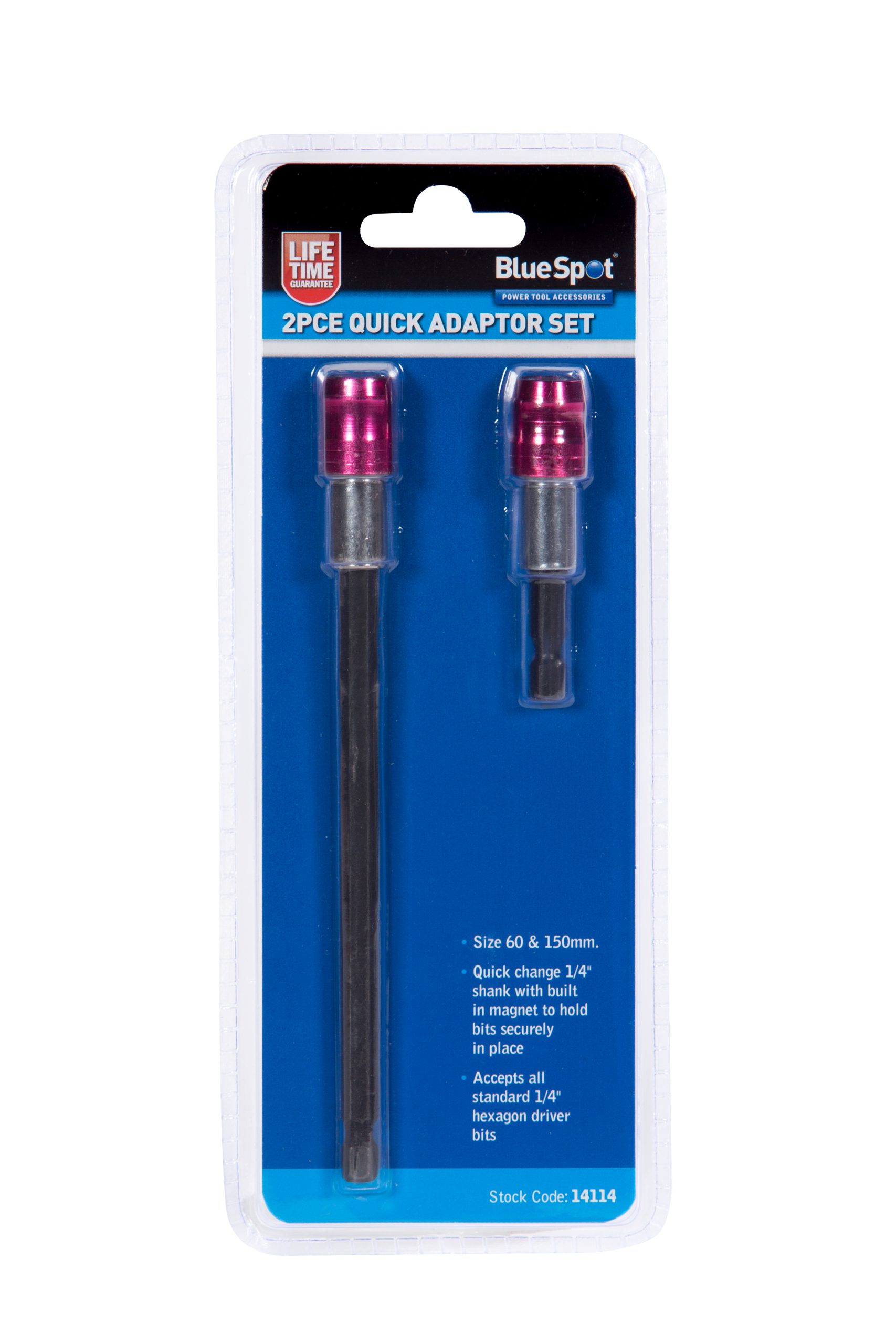 BlueSpot 2 PCE 1/4″ Magnetic Quick Adaptor Set