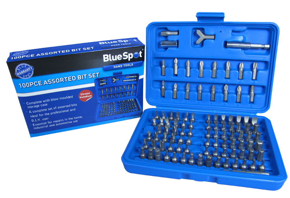 BlueSpot 100 PCE Security Screwdriver Bit Set