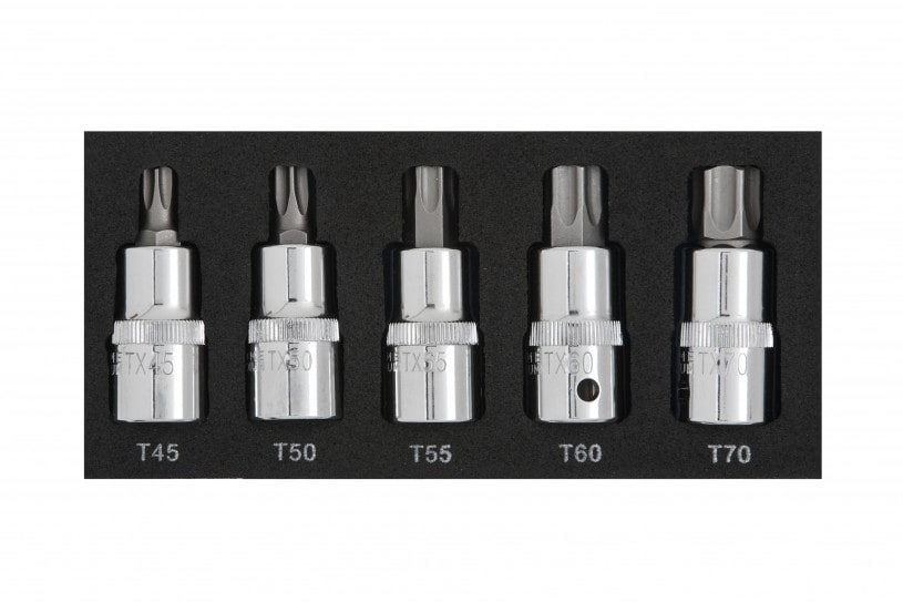 BlueSpot 5 PCE 1/2″ Torx Bit Set (T45-T70) (EVA FOAM)