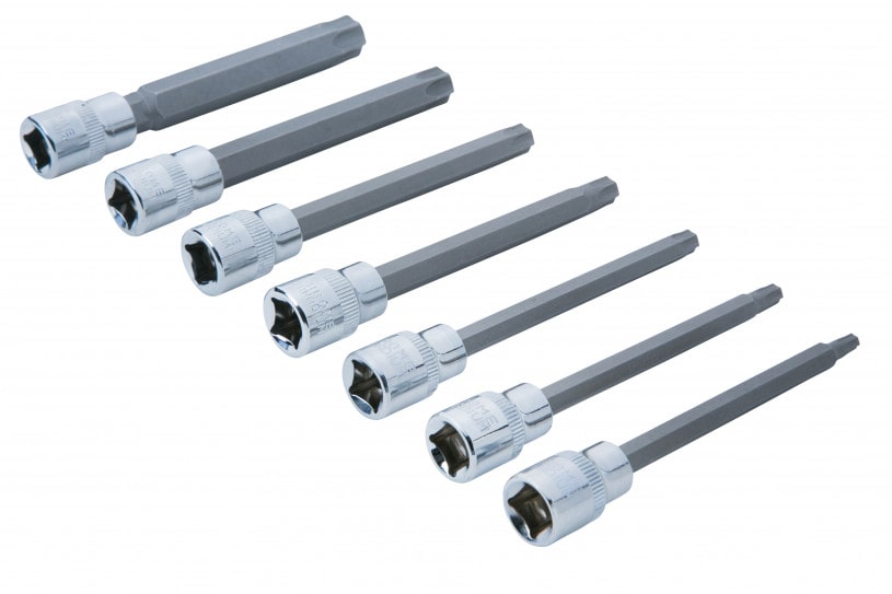 BlueSpot 7 PCE 3/8″ Extra Long Torx Socket Bit Set (T25-T60)