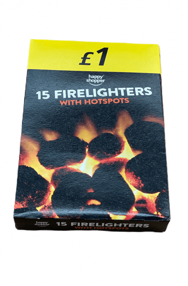 Happy Shopper Firelighters with Hotspots (15 Pack)