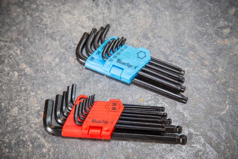BlueSpot 13 PCE Long Arm Metric Ball End Hex Key Set (1.27-10mm)