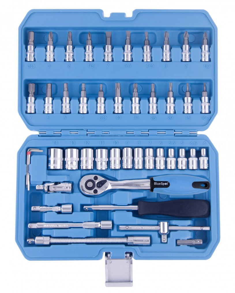 BlueSpot 46 PCE 1/4″ Metric Socket Set (4-14mm)