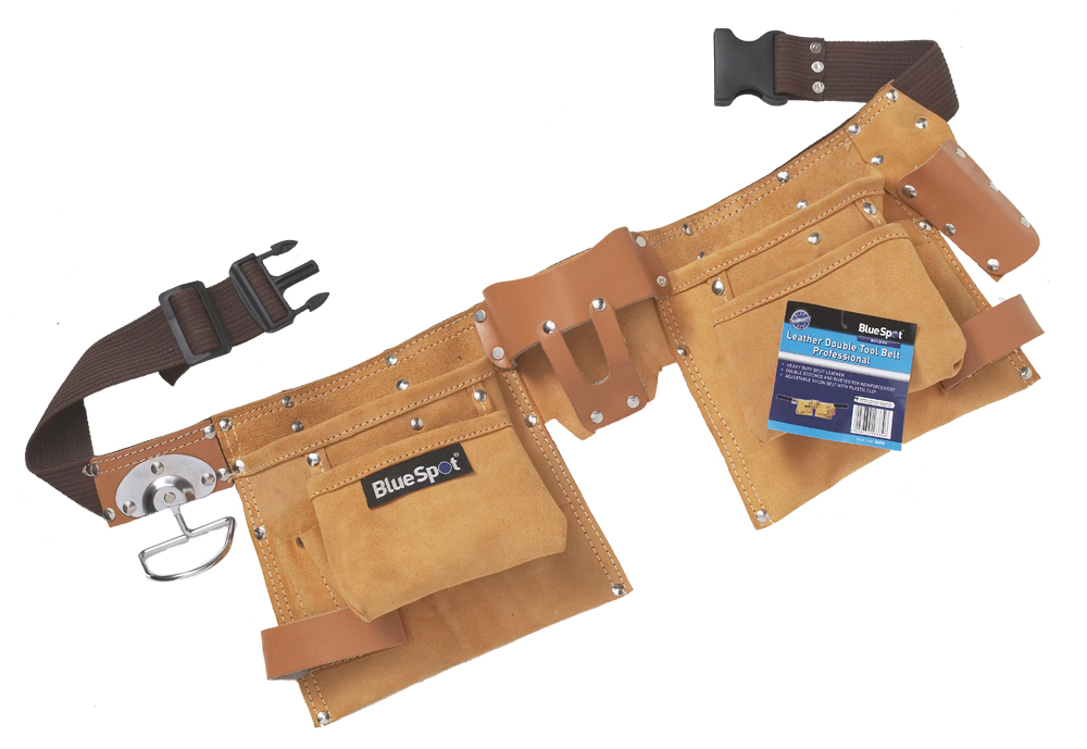 BlueSpot Professional Leather Double Tool Belt