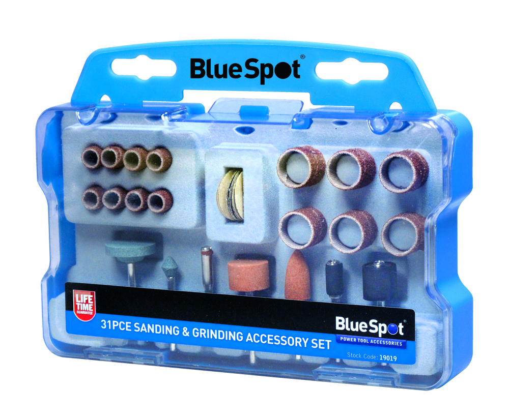 BlueSpot 31 PCE Rotary Tool Sanding and Grinding Accessory Set