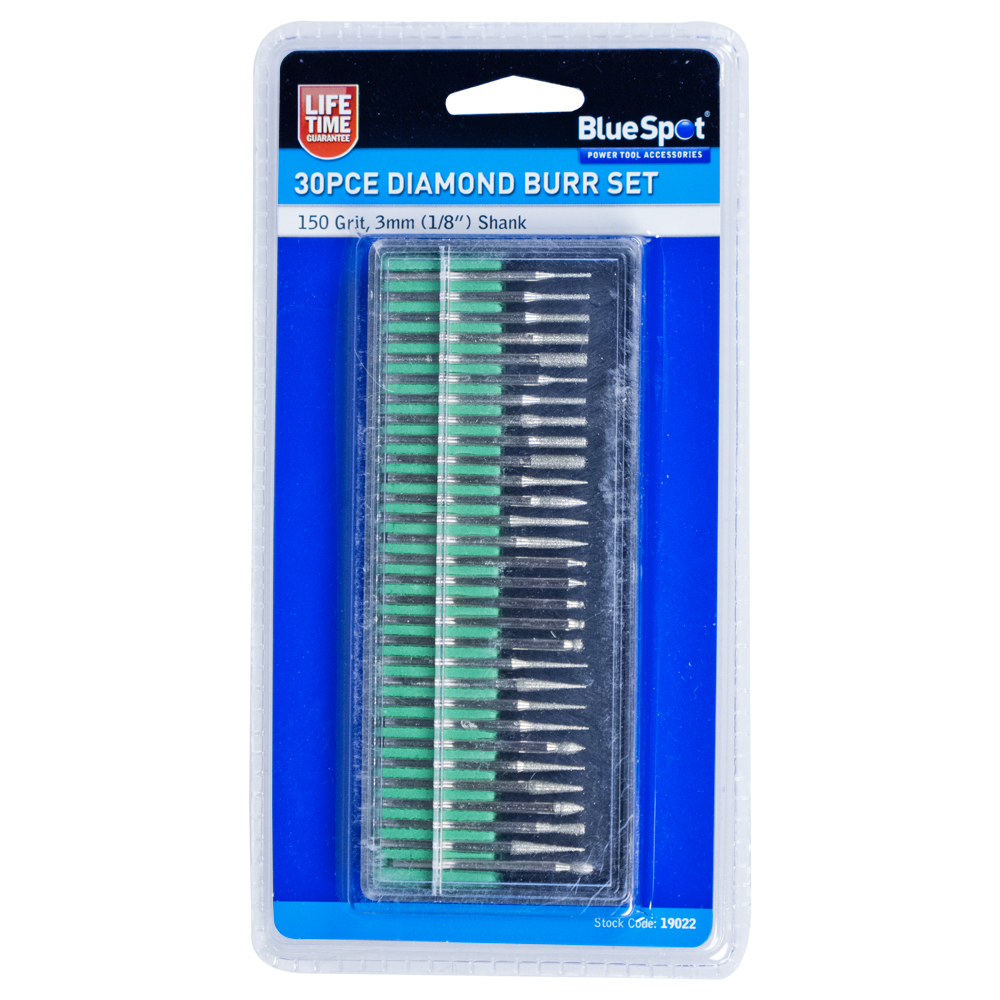 BlueSpot 30 PCE Diamond Burr Set