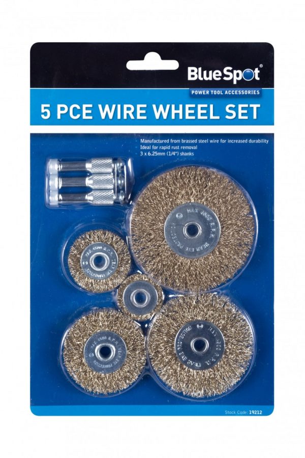 BlueSpot 5 PCE Wire Wheel Set