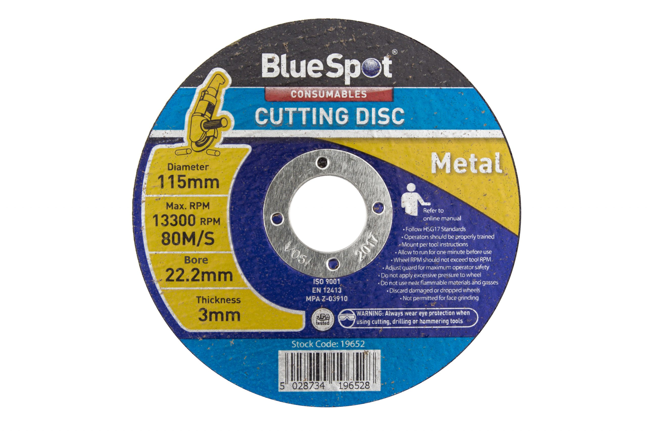 BlueSpot 115mm (4.5″) Metal Cutting Disc