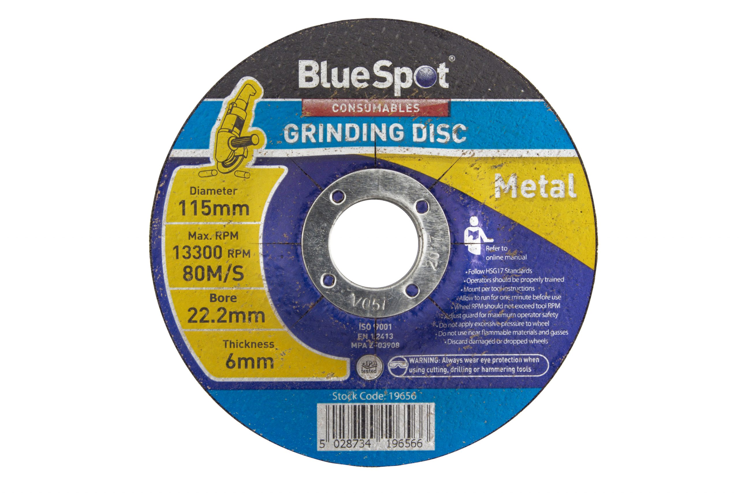 BlueSpot 115mm (4.5″) Metal Grinding Disc