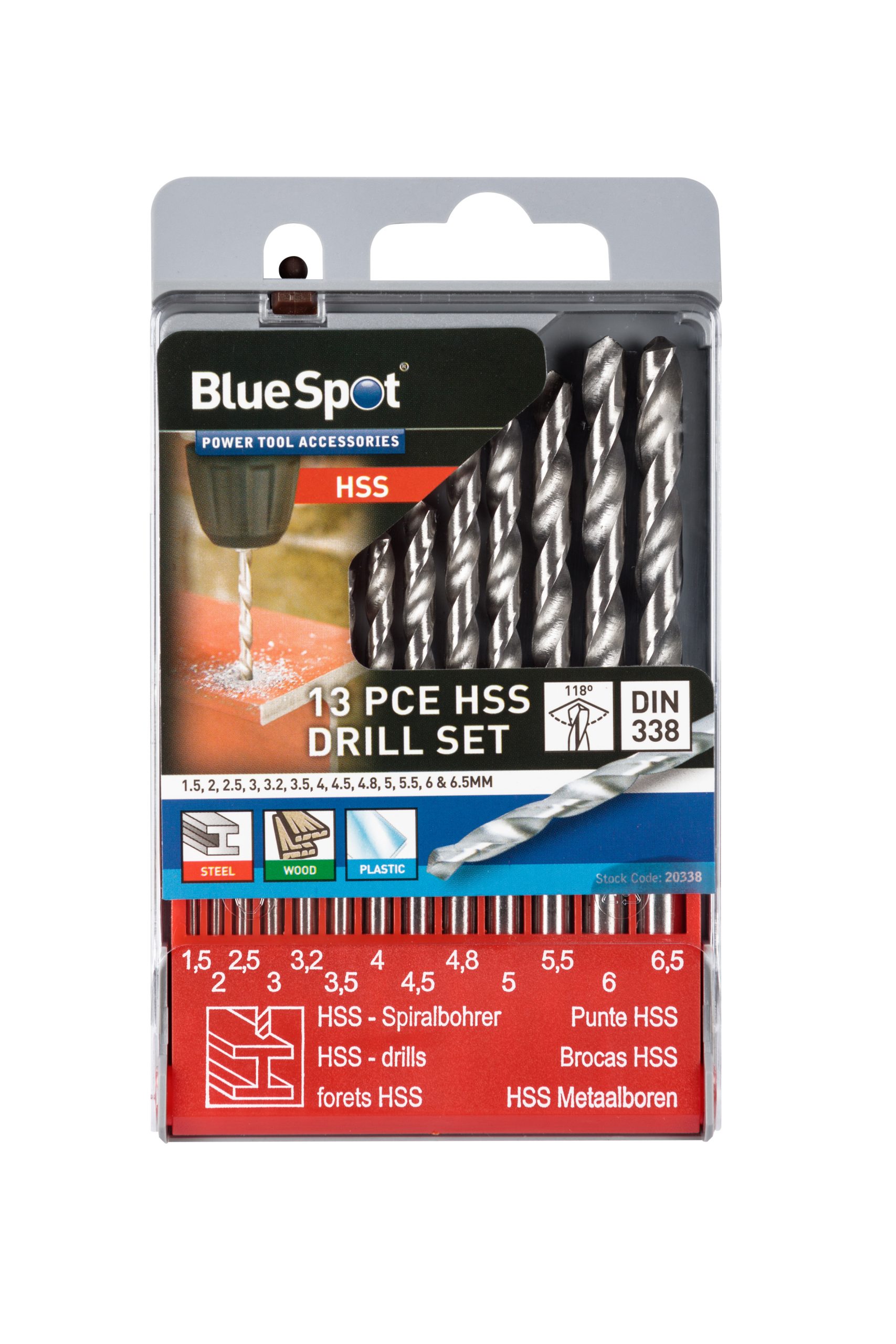 BlueSpot 13 PCE HSS Drill Set (1.5mm – 6.5mm)
