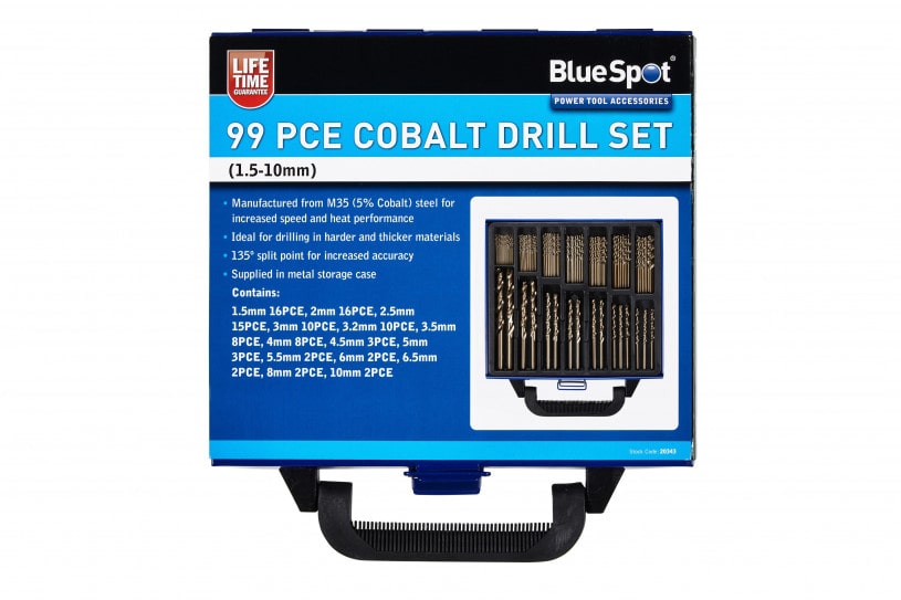 BlueSpot 99 PCE Cobalt Drill Set (1.5-10mm)