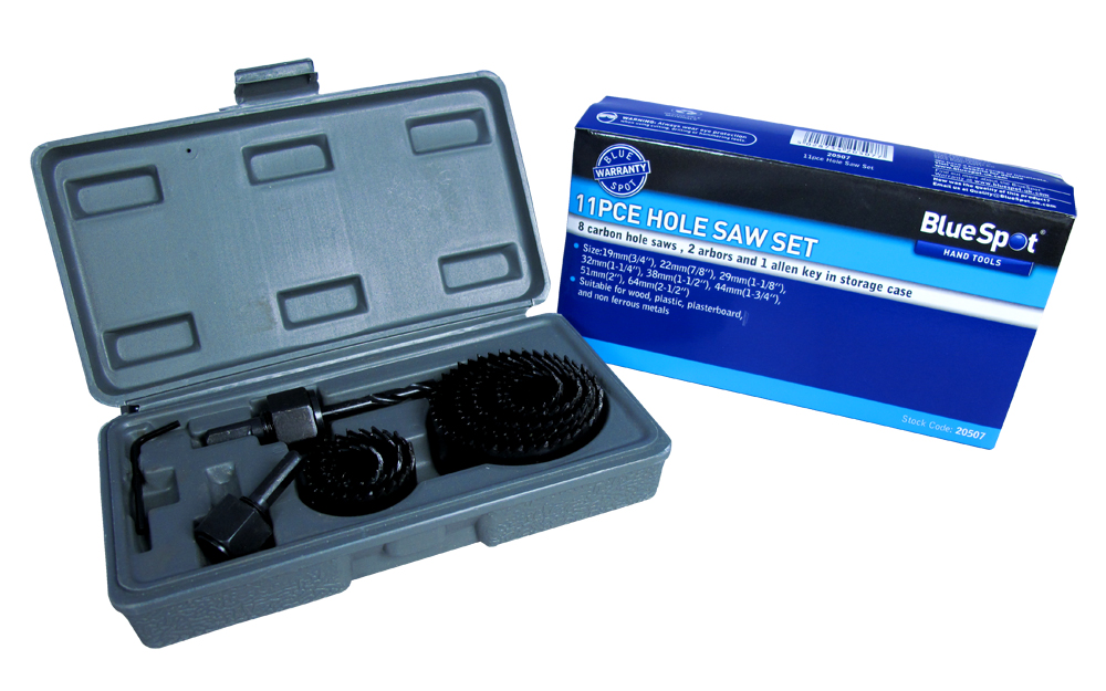 BlueSpot 11 PCE Hole Saw Set (19 – 64mm)