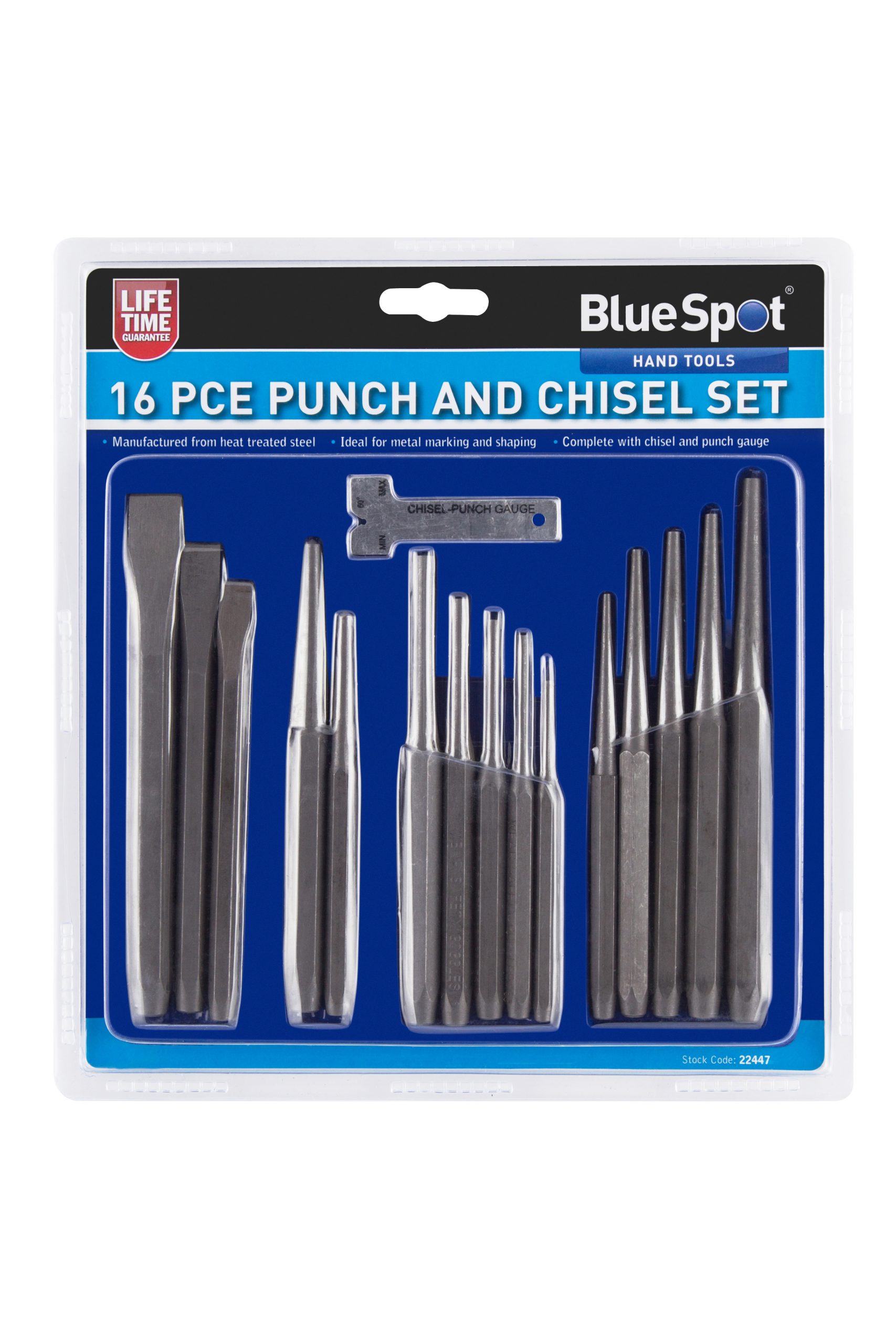 BlueSpot 16 PCE Punch and Chisel Set