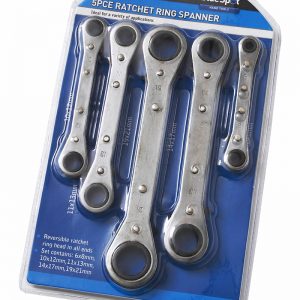 BlueSpot 5 PCE Metric Ratchet Ring Spanner Set (6-21mm)