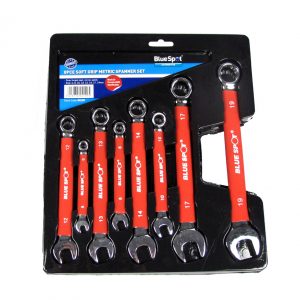 BlueSpot 8 PCE Soft Grip Metric Combination Spanner Set (6-19mm)