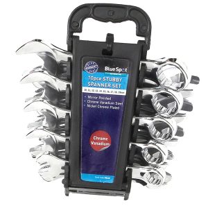 BlueSpot 10 PCE Metric Stubby Spanner Set (10-19mm)