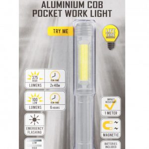 Electralight Aluminium COB Pocket Work Light (375/100 Lumens)