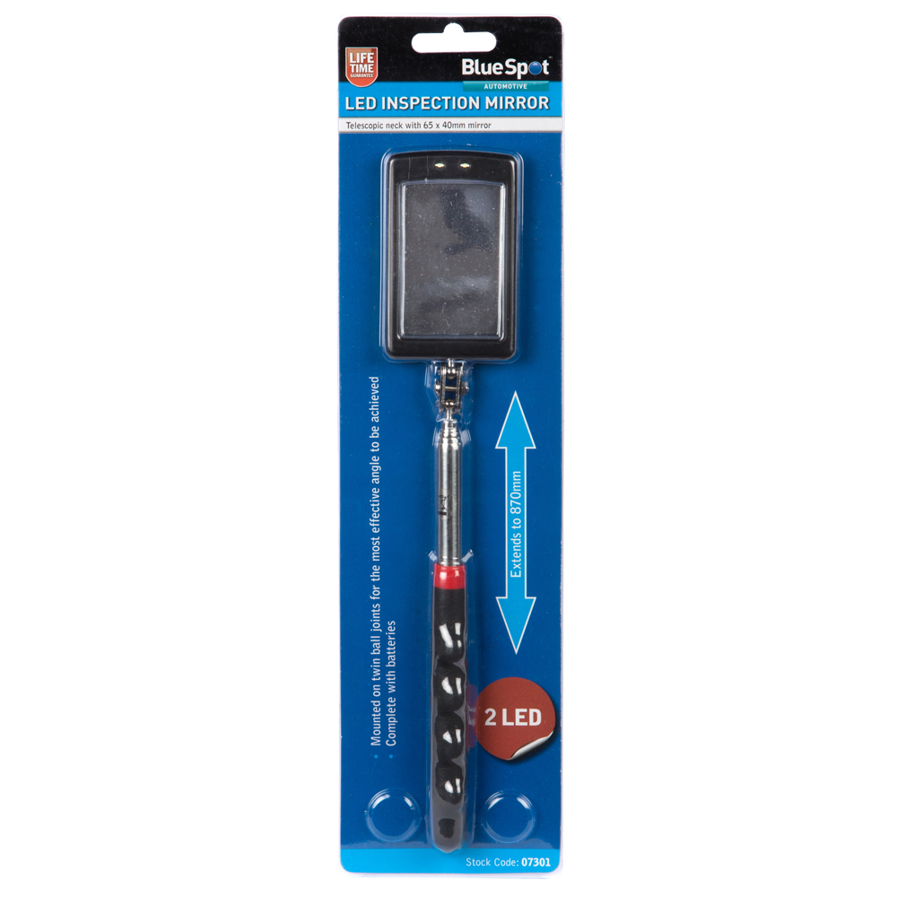 BlueSpot Telescopic LED Inspection Mirror