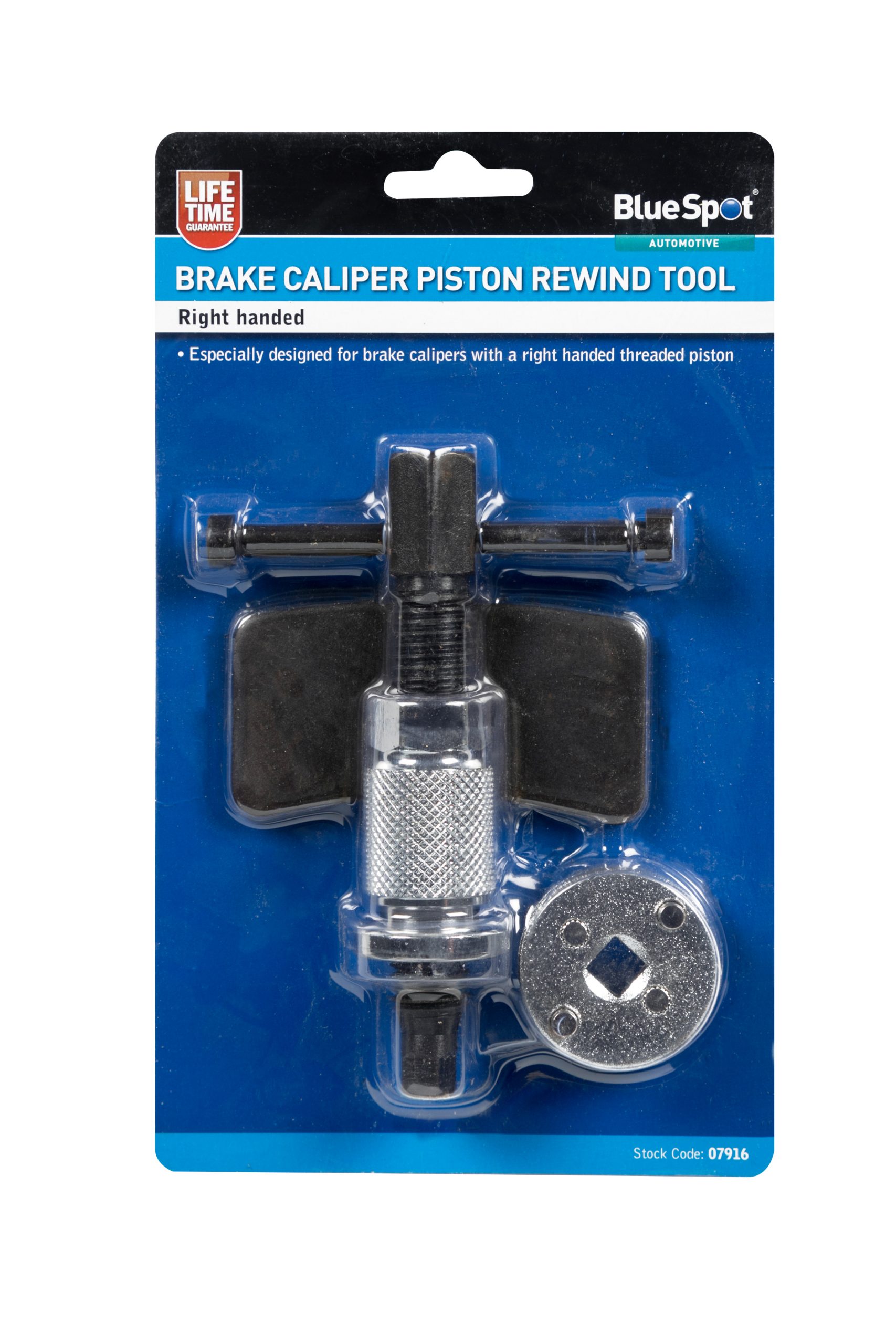 BlueSpot Right Threaded Brake Piston Wind Back Tool