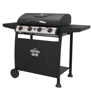 Dellonda 4 Burner Gas BBQ Grill with Piezo Ignition & Thermometer