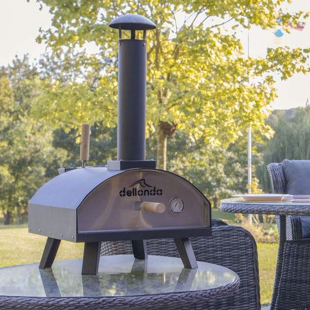 Dellonda Wood-Fired Pizza Oven 14″ – Black