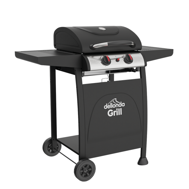Dellonda 2 Burner Gas BBQ Grill with Piezo Ignition & Thermometer