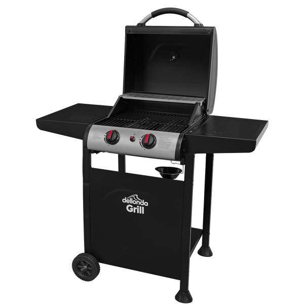 Dellonda 2 Burner Gas BBQ Grill with Piezo Ignition & Thermometer