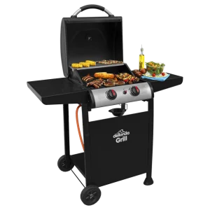 Dellonda 2 Burner Gas BBQ Grill with Piezo Ignition & Thermometer