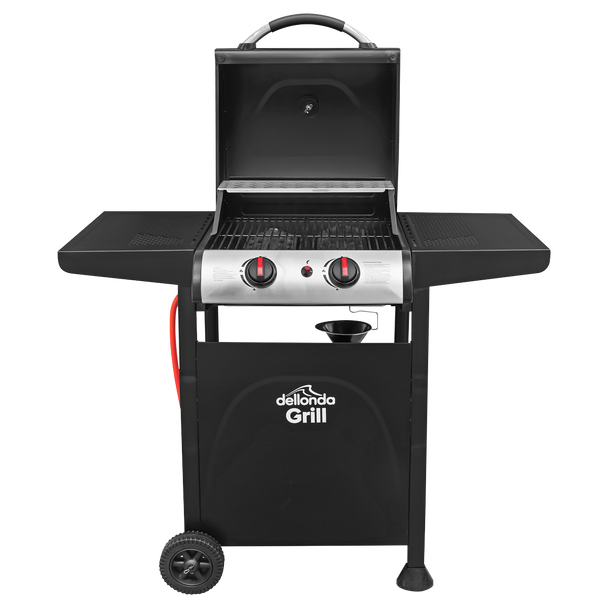 Dellonda 2 Burner Gas BBQ Grill with Piezo Ignition & Thermometer