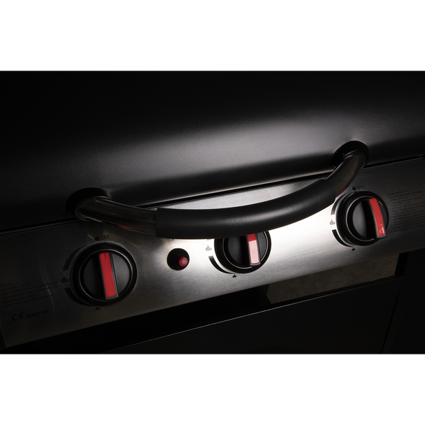 Dellonda 3 Burner Gas BBQ Grill with Piezo Ignition & Thermometer