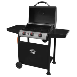 Dellonda 3 Burner Gas BBQ Grill with Piezo Ignition & Thermometer