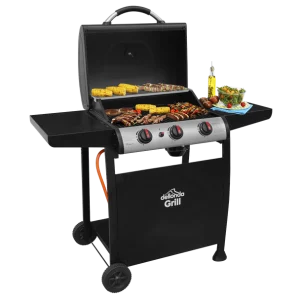 Dellonda 3 Burner Gas BBQ Grill with Piezo Ignition & Thermometer
