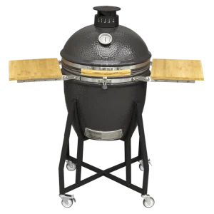 Dellonda Deluxe 22″(56cm) Ceramic Kamado Style BBQ with Wheeled Stand