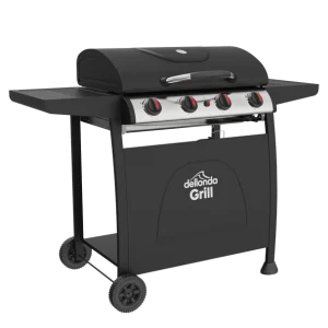 Dellonda 4 Burner Gas BBQ Grill with Piezo Ignition & Thermometer