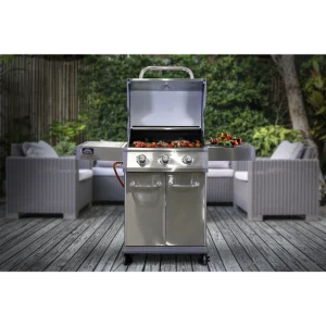 Dellonda 3 Burner Deluxe Gas BBQ Grill with Piezo Ignition & Thermometer – Stainless Steel