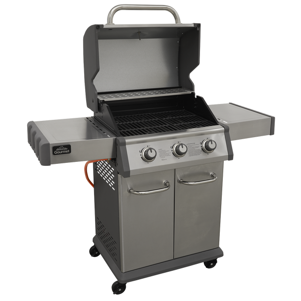 Dellonda 3 Burner Deluxe Gas BBQ Grill with Piezo Ignition & Thermometer – Stainless Steel