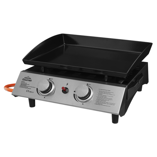 Dellonda 2 Burner Portable Gas Plancha