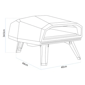 Dellonda Gas Pizza Oven with Water-Resistant Cover/Carry Bag & 12″ Pizza Peel