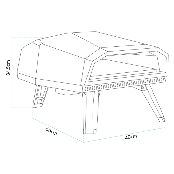 Dellonda Gas Pizza Oven with Water-Resistant Cover/Carry Bag & 12″ Pizza Peel