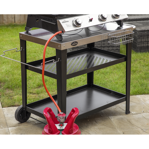 Dellonda 3 Burner Stainless Steel Portable Gas Plancha/Grill 8.5kW