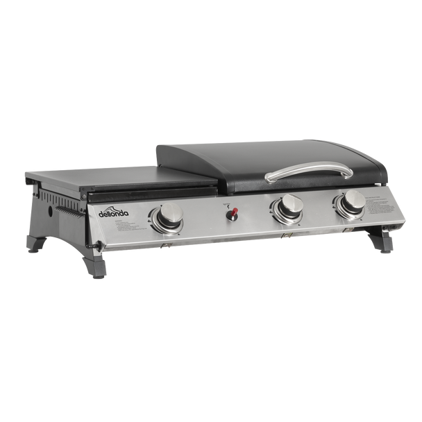 Dellonda 3 Burner Stainless Steel Portable Gas Plancha/Grill 8.5kW