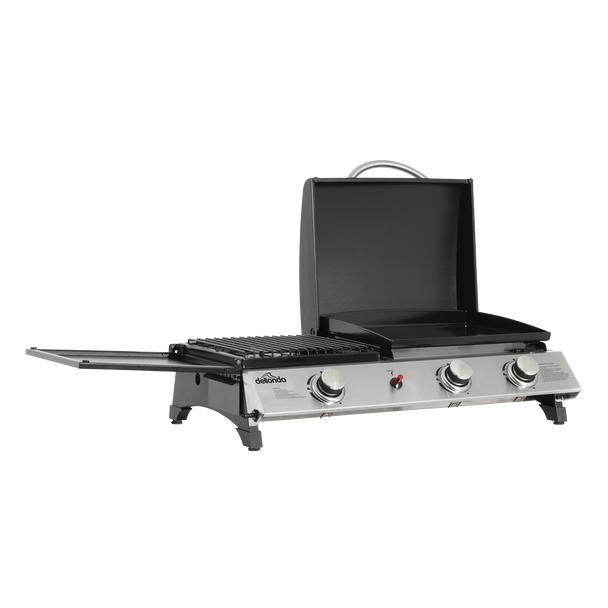 Dellonda 3 Burner Stainless Steel Portable Gas Plancha/Grill 8.5kW