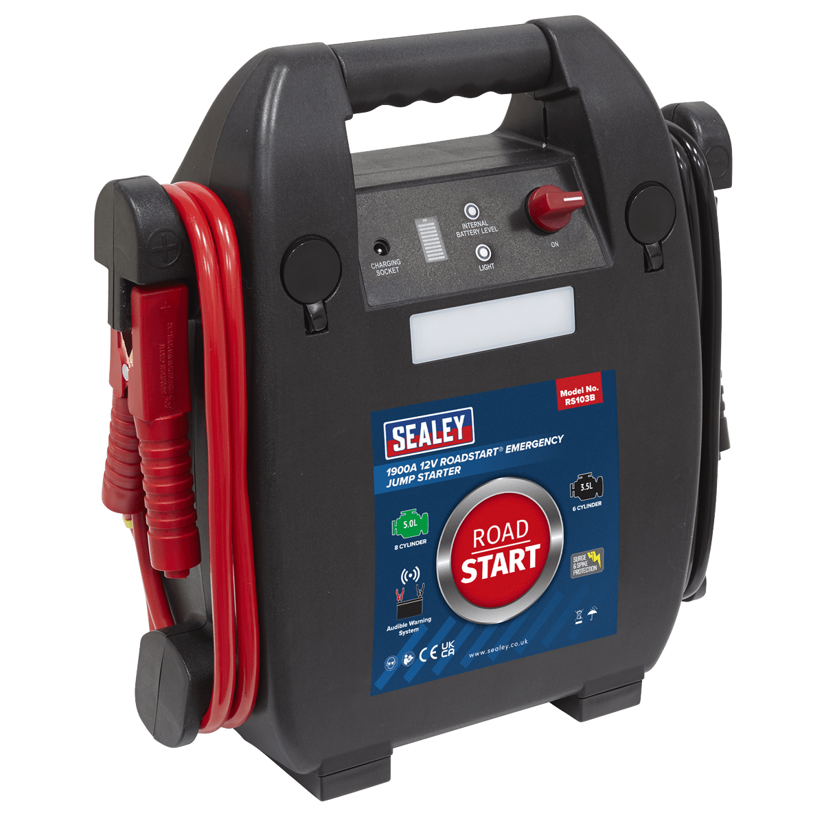 Sealey RoadStartĀ® Emergency Jump Starter 12V 5L 8-Cylinder
