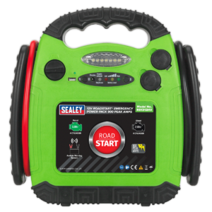 Sealey RoadStart® Emergency Jump Starter 12V 900 Peak Amps Hi-Vis Green