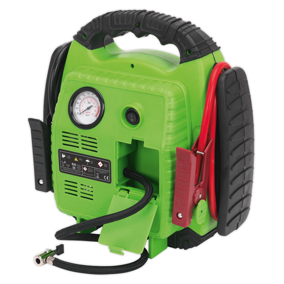 Sealey RoadStartĀ® Emergency Jump Starter with Air Compressor 12V 900 Peak Amps