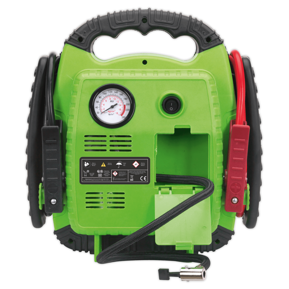 Sealey RoadStartĀ® Emergency Jump Starter with Air Compressor 12V 900 Peak Amps