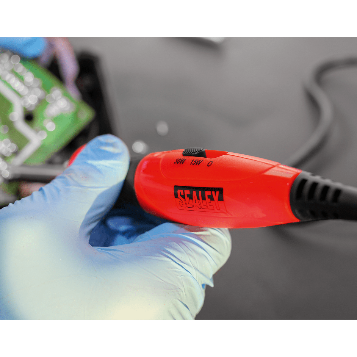 Sealey Professional Soldering Iron with Long-Life Tip Dual Wattage 15/30W/230V