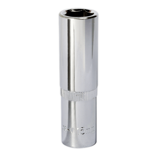 Premier Fully Polished Deep Socket 1/2″Sq Drive 15mm